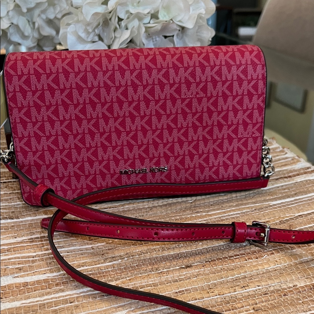 Michael Kors Signature Red Crossbody Bag
